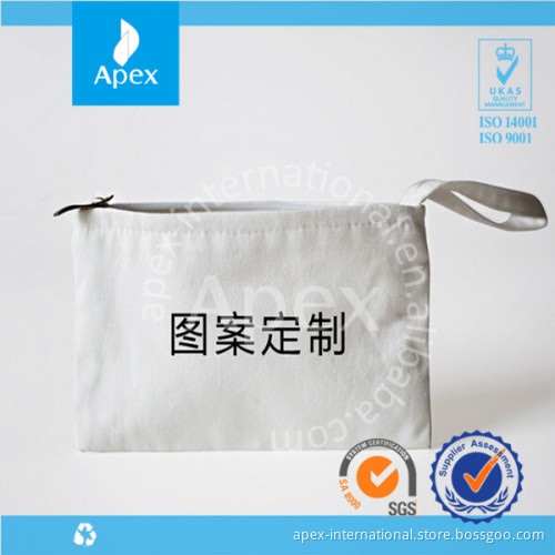 printed small cosmetic canvas zipper pouch